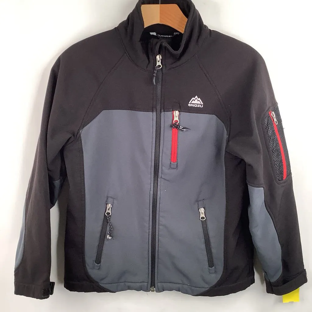 Compact Packable Feature Size 10-12: Snozu Black/Grey Fleece Lined Winer Coat