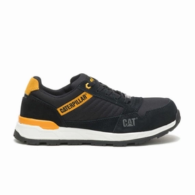 All Purpose Grip Quick Tie Shoes Caterpillar Venward Composite Toe Women's Work Shoe (P91605) In Black/Yellow