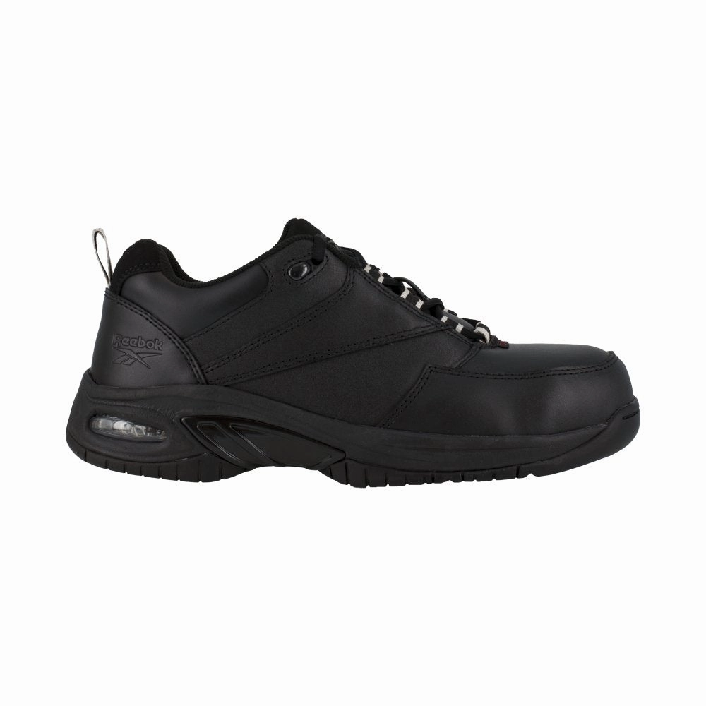 Heavy Duty Toe Cap Reebok Women's Tyak Athletic Work Shoe Composite Toe Rb417 In Black