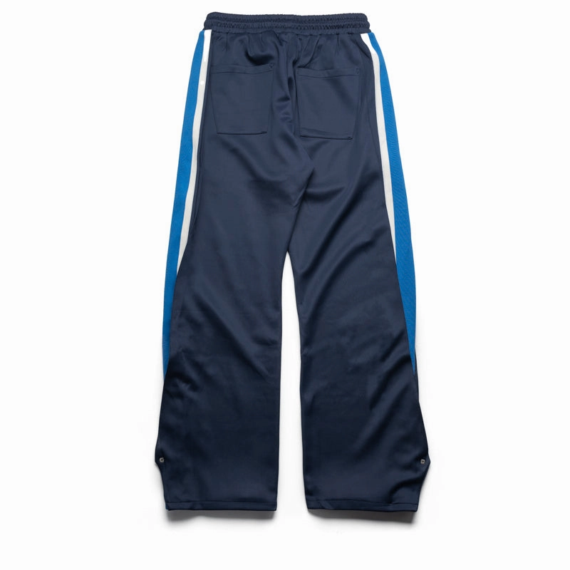 Global Edge Diet Starts Monday Striped Snap Pants - Navy/Blue
