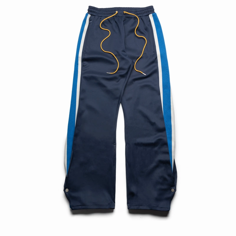 Comfortable Pants Diet Starts Monday Striped Snap Pants - Navy/Blue