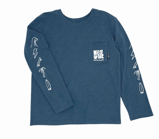 Walk Mood High Tide L/S Tee - Navy