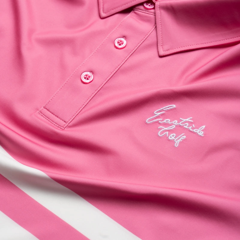 Eastside Golf Ombre Striped Signature Polo - Pink Cosmos ReflectiveTrims