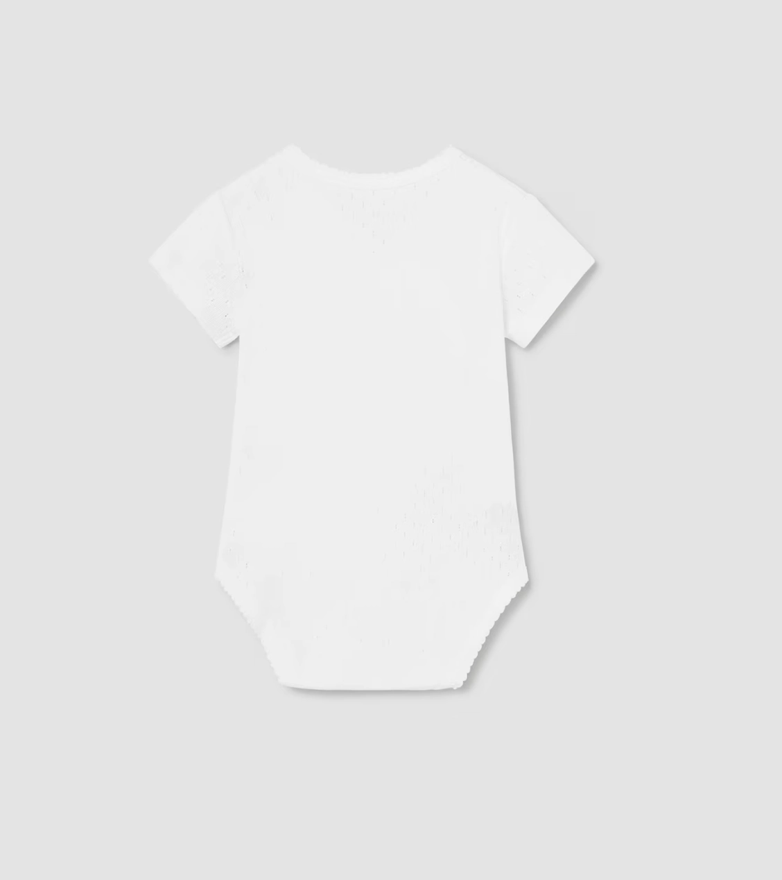Still Glow Casual Fashion White Crossover Snap Bodysuit