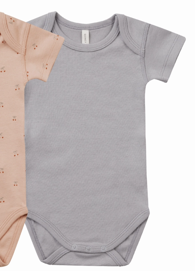 Short Sleeve Bodysuit || Periwinkle OrganicCotton