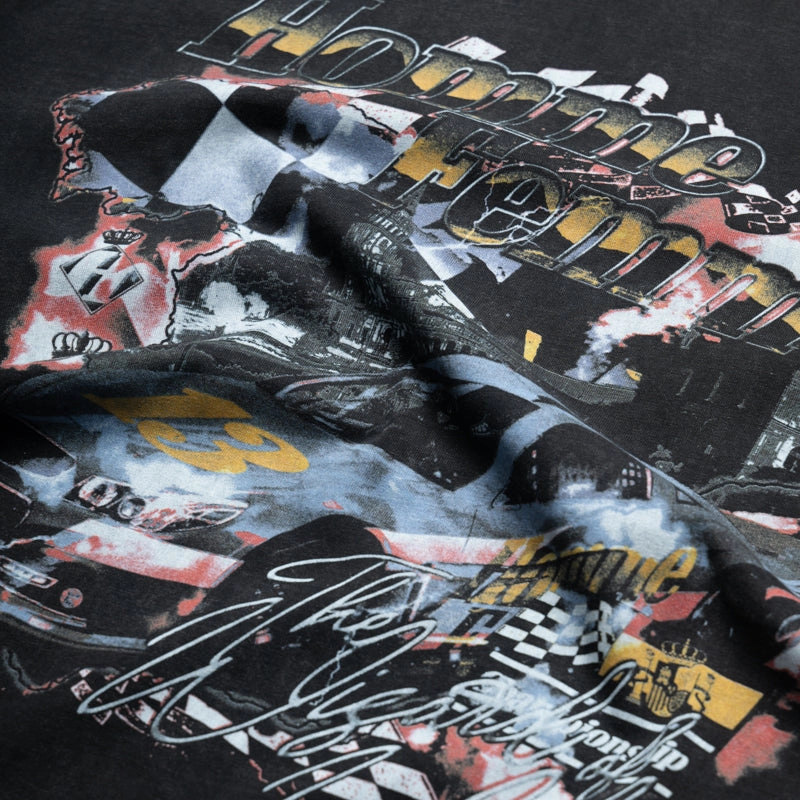 Homme Femme The Wizard Racing Tee - Washed Black NonRestrictiveFit