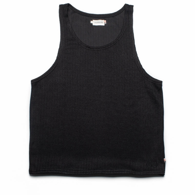 Honor The Gift Knit Tank Top - Black Statement Wear Comfortable Design