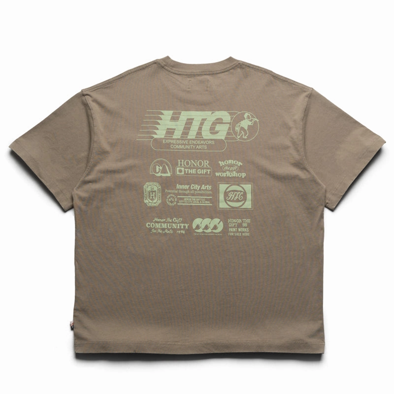Clean Cut Honor The Gift Paint Works Tee - Taupe