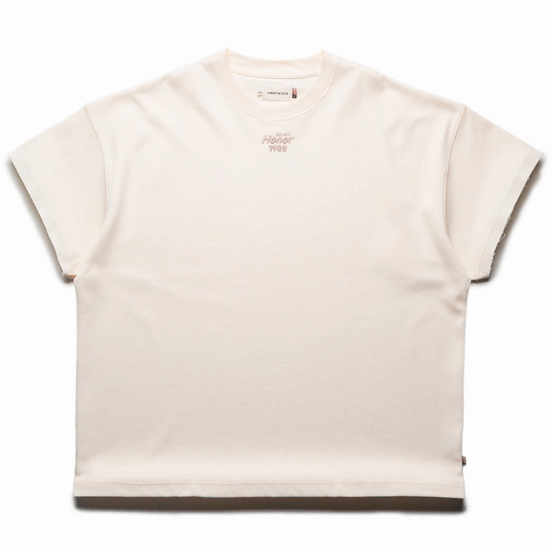 Fire Glow Grace Ease Honor The Gift Pendant Box Tee - Bone