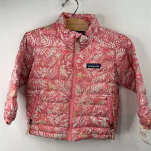 Clean Outer Long Length Size 2: Patagonia Pink/White/Blue Nature Down Puffer Winter Coat