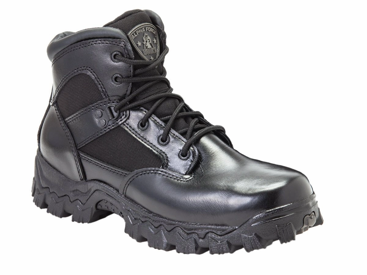 Rocky Alpha Force Men's Composite Toe Waterproof Boots Fq0006167 In Black Minimalist Appeal