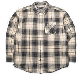 Purple Brand Wordmark Plaid Western Shirt - Brown Business Outfit