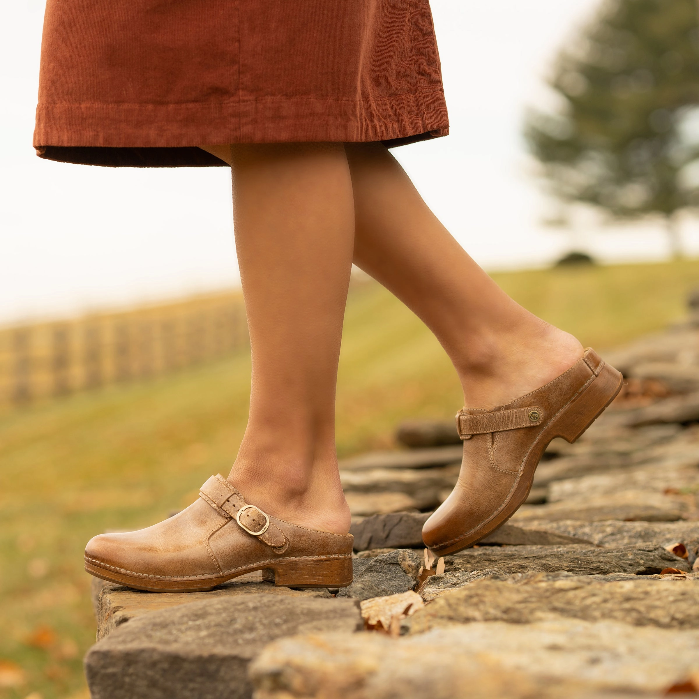 Eco Friendly Heel Protection Bumper Millie Tan Waxy Brush Off