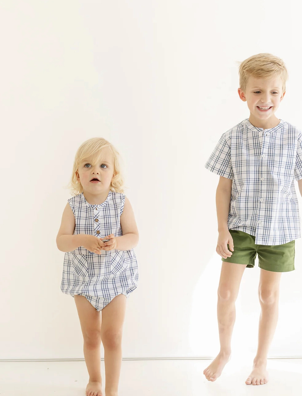 Button Down Top | Navy Plaid Fashion Footwear QuickDrying