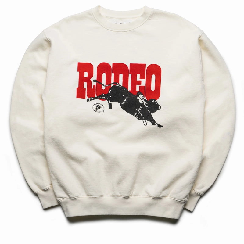 One Of These Days Go Rodeo Crewneck - Bone Fashionable Skirt