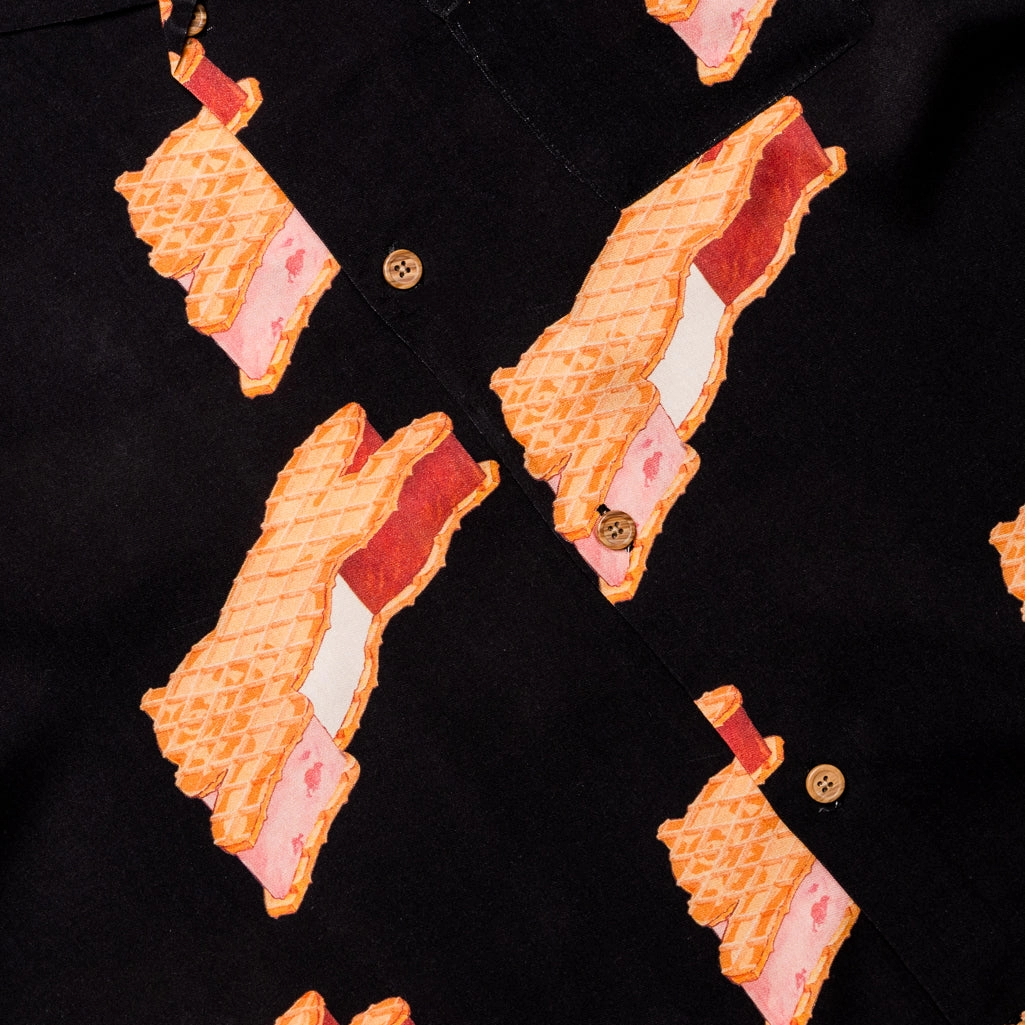 RecycledBlend Breezy Comfort Ice Cream Base Woven Shirt - Black