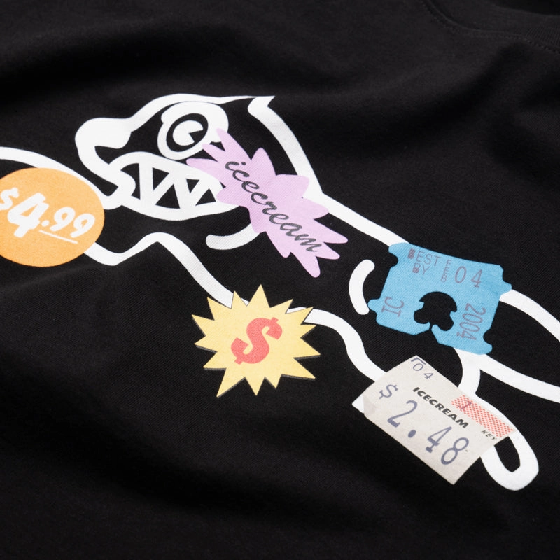 Ice Cream Cashier Tee - Black Casual Vibe