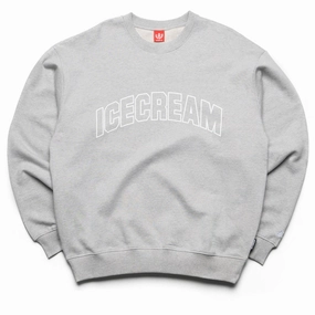 Ice Cream College Sweatshirt - Heather Gray Green Fit