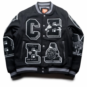 Warm Coat Essential Shirt Ice Cream Creme Jacket - Black