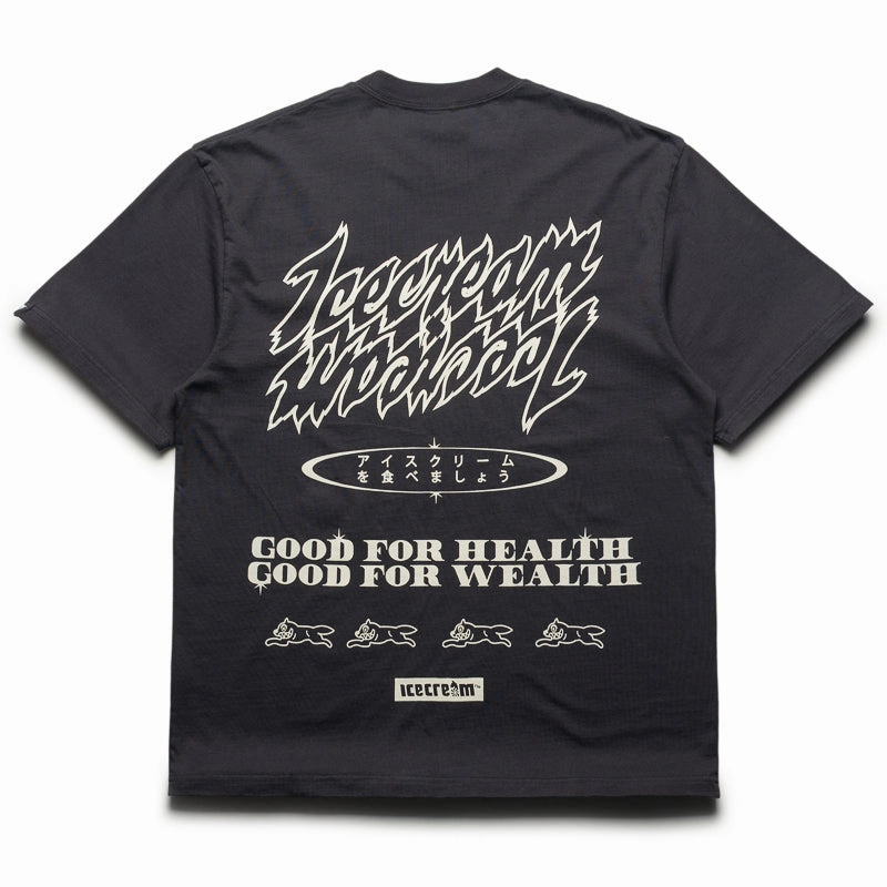 Ice Cream Money On My Mind Knit Tee - Charcoal Art Green Soul Cozy Robe