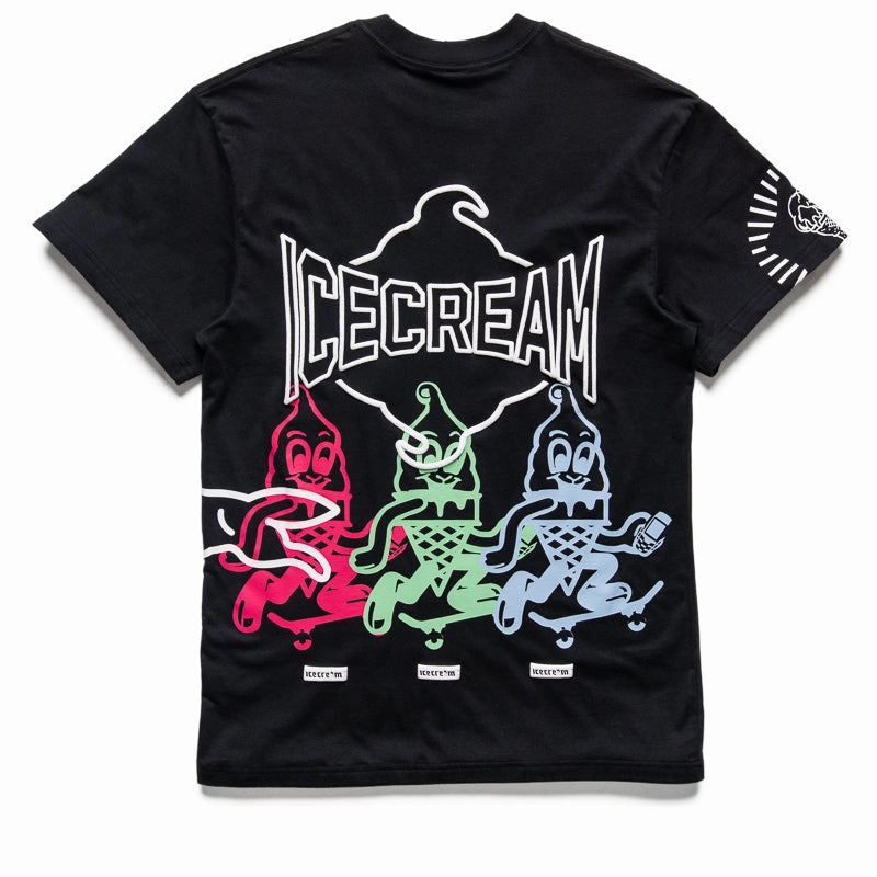 Ice Cream The Gang Knit Tee - Stretch Limo LowBulkFabric Effortless Style