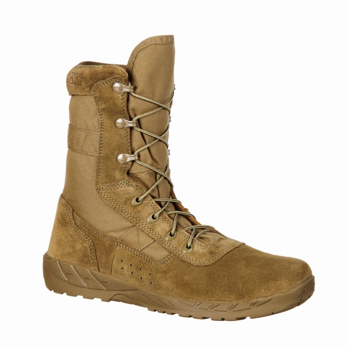 Rocky  C7 Lightweight Commercial Military Boot Rkc065 In Brown Grippy Outsole Trail Exploration