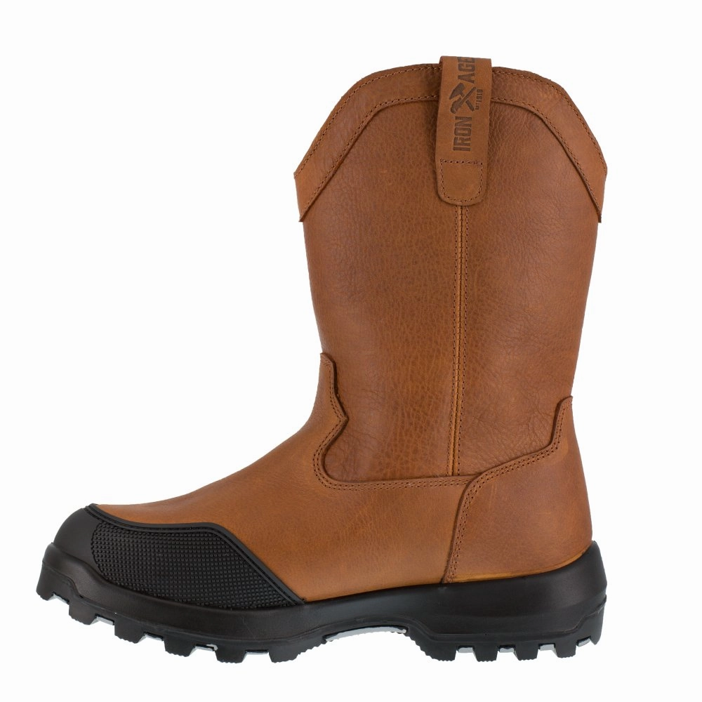 Iron Age 10" Men''s Work Boot Waterproof Wellington Composite Toe Immortalizer Ia0190 In Brown All Terrain Footwear