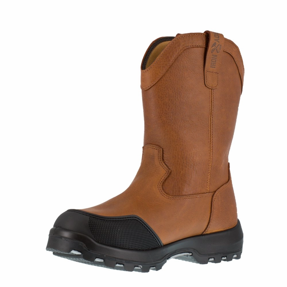 Iron Age 10" Men''s Work Boot Waterproof Wellington Composite Toe Immortalizer Ia0190 In Brown Heavy Duty Footwear