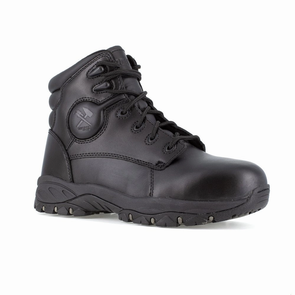 Iron Age 6" Men's Work Boot Steel Toe Ground Finish Ia5150 In Black Shock Absorbent Professional Footwear
