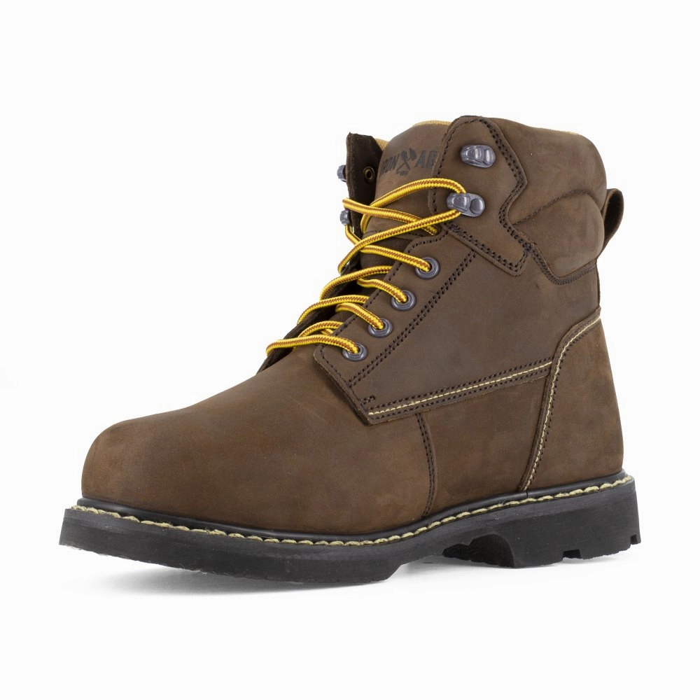 Iron Age 6" Men's Work Boot Steel Toe Groundbreaker Ia5014 In Brown Workplace Ready
