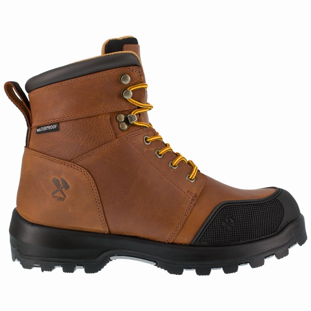 Hard Wearing Gear Industrial Boots Iron Age 6" Men's Work Boot Waterproof Composite Toe Immortalizer Ia0171 In Brown
