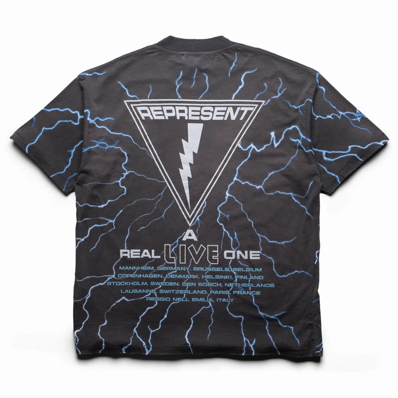 SmoothFinish HighElasticity Fiber Iron Maiden x Represent A Real Live One Tee - Stained Brown