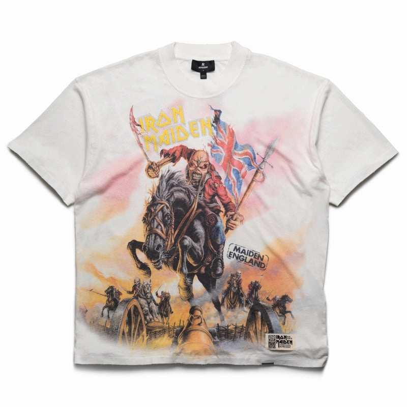 Stone Glow Iron Maiden x Represent Steed Tee - Flat White