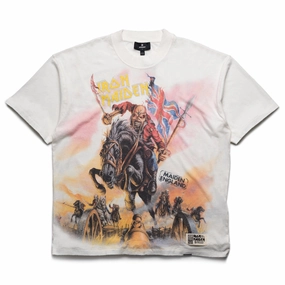 Iron Maiden x Represent Steed Tee - Flat White WaterResistant Coating