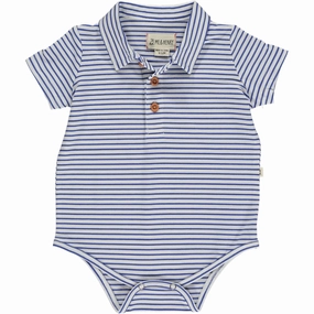 Jetty Royal Blue and White Polo Jersey Onesie NoSlipTrims