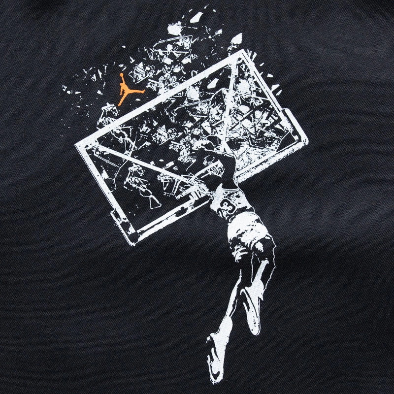 TearResistant Lightweight Fabric Jordan Oversized Pullover Hoodie - Black/Starfish