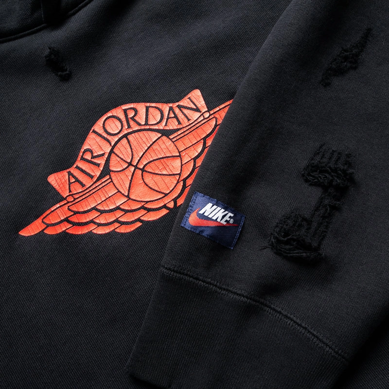 Fairy Mood FlexibleWaistband Jordan Rare Air Fleece Pullover Hoodie - Black/Chile Red