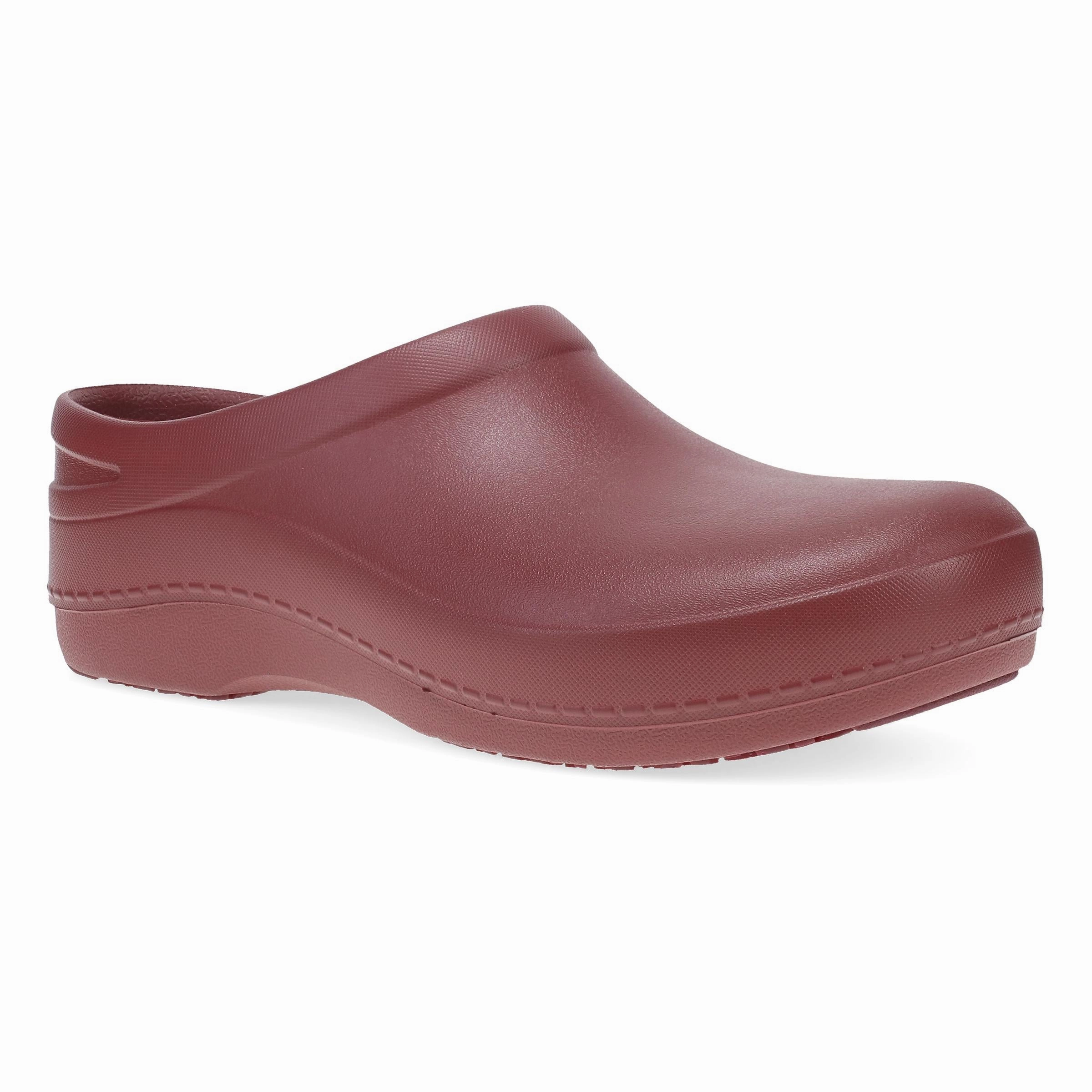 Non Slip Tread Pattern Contoured Footbed Shape Kaci Wine Molded