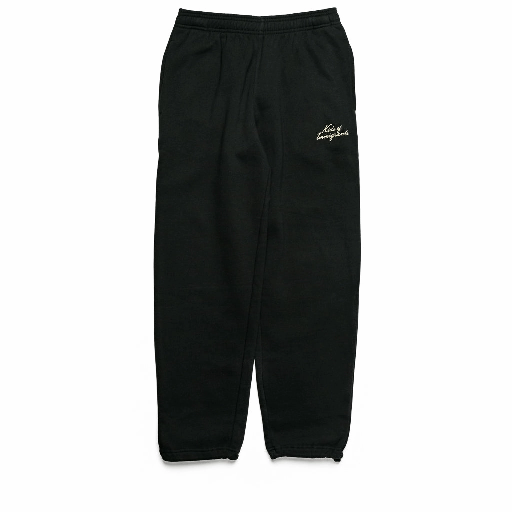 Elite Vibe Casual Design Kids of Immigrants Immigrants Sweatpants - Black