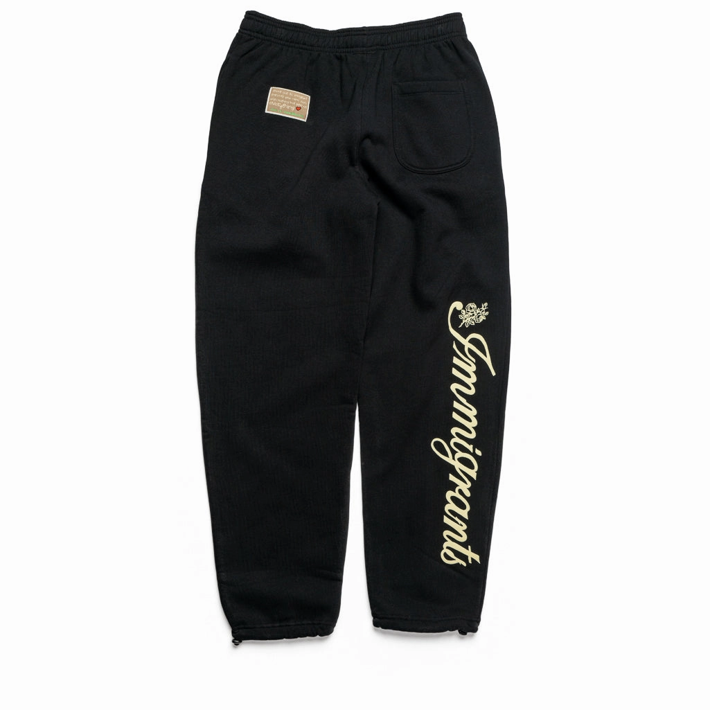 Kids of Immigrants Immigrants Sweatpants - Black Stylish Look WaterResistant Coating
