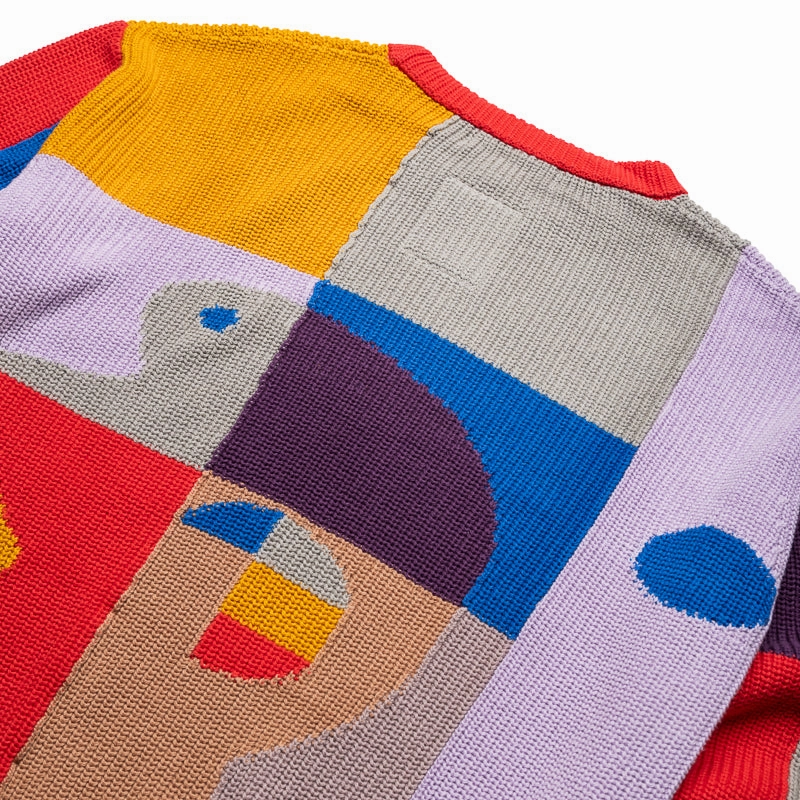 KidSuper Bauhaus Paint Palette Sweater - Multi Gentle Glow Street Icon