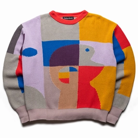 KidSuper Bauhaus Paint Palette Sweater - Multi NonSlipTrims DoubleLayered Structure