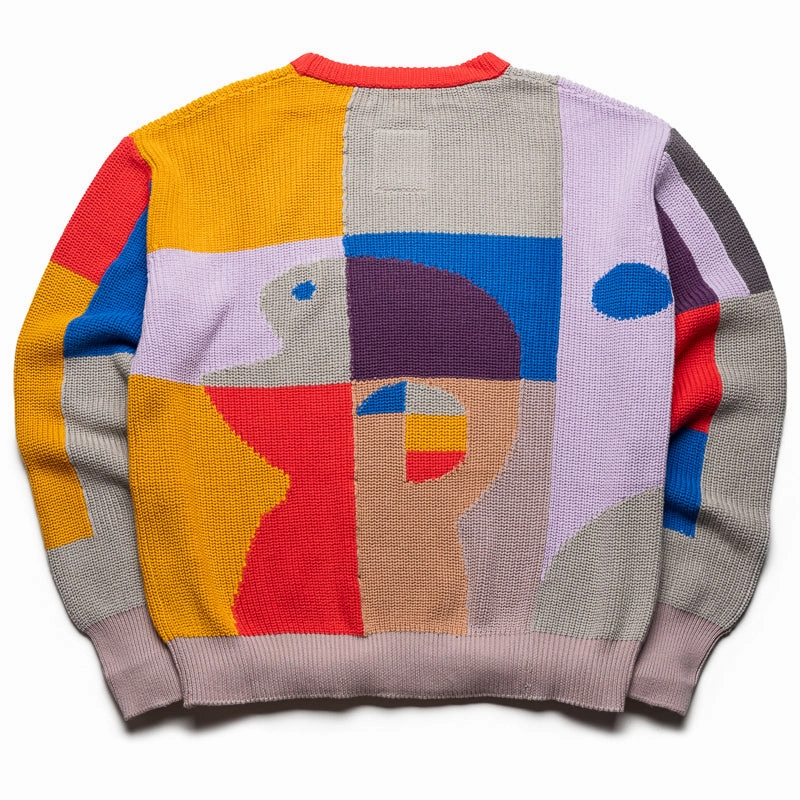 KidSuper Bauhaus Paint Palette Sweater - Multi Conscious Core Heroine Glow