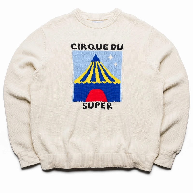 StretchableMaterial Lift Mode KidSuper Cirque Du Super Tent Sweater - Cream