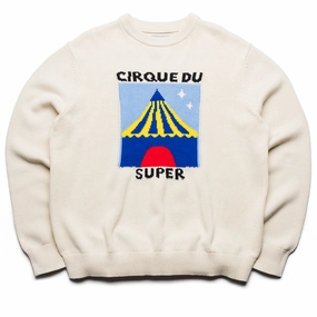 StretchableMaterial Lift Mode KidSuper Cirque Du Super Tent Sweater - Cream