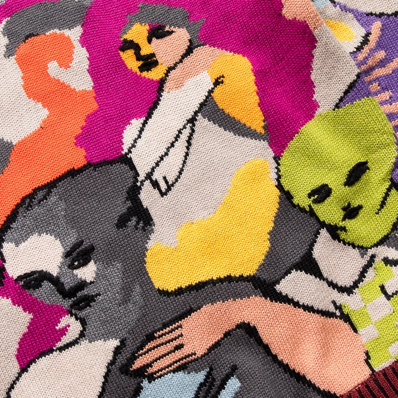 KidSuper Two Step Hand Embroidered Sweater - Multi SustainableYarnBlend