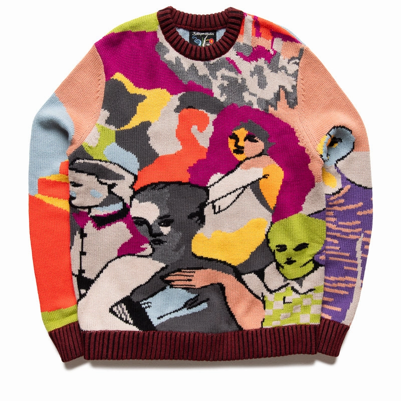 CoolingChannelFabric KidSuper Two Step Hand Embroidered Sweater - Multi