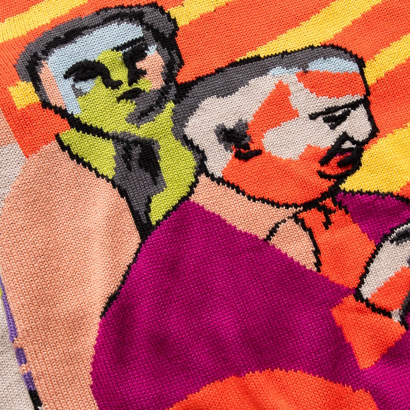 KidSuper Two Step Hand Embroidered Sweater - Multi Wonder Core