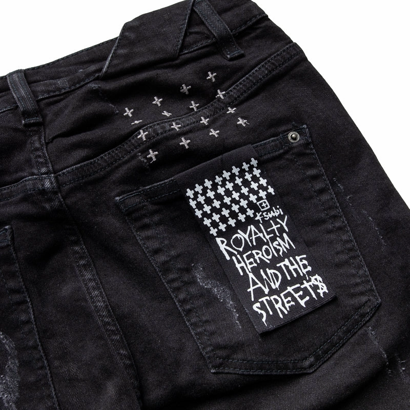 Metro Mode WrinkleFreeFabric Ksubi Chitch Boneyard Denim Pant - Black