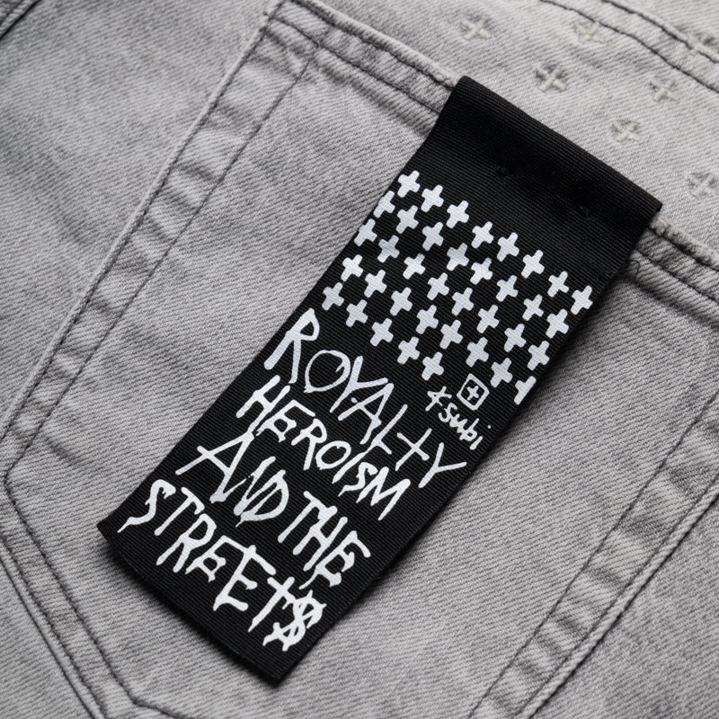 Ksubi Chitch Jupiter Skrawl Denim Pant - Grey Lightweight Material